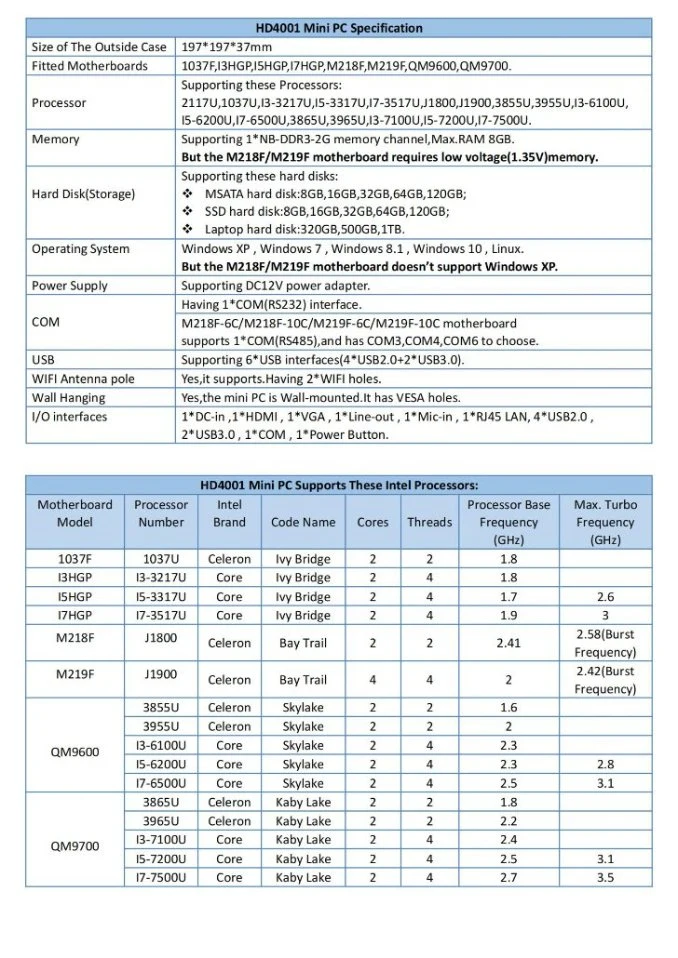 Hot Sale Computer I7 7500 I7 Mini PC Linux WiFi 4G WiFi GPS SIM Slot Desktop Computer PC with Mini Itx Motherboard