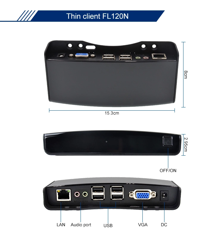 FL120n Linux Thin Client Mini PC with Rdp All Winner A20 HDMI VGA Support Windows/ Linux OS