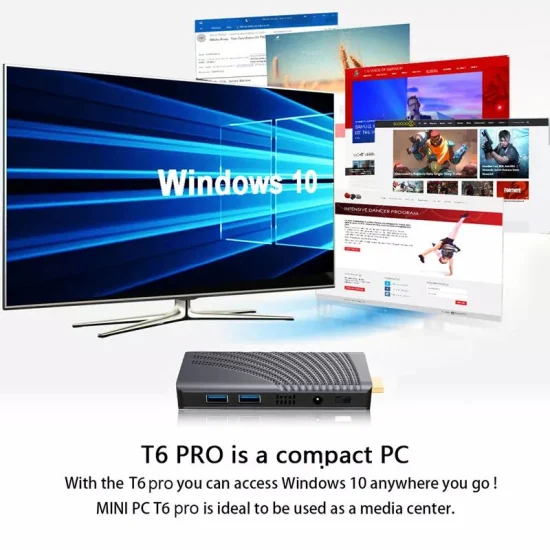 Nuovo prodotto Fornitore di fabbrica Personalizzazione economica T6 PRO Intel All in One PC UHD Graphics 600 Mini PC