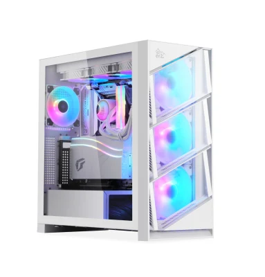 Segotep Kl Aeolus ATX Custodia per Computer da Gioco, Scheda Grafica Rtx4000 e CPU di 13a Generazione, Supporto Doppio Raffreddatore ad Acqua a 360°, Custodia per PC da Gioco Desktop, Chassic Gamer, PC